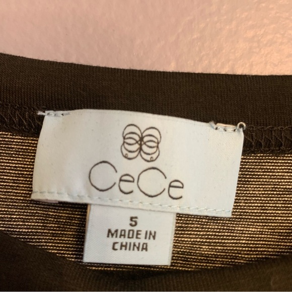 CeCe Black and White Striped Tank - Size 5 - Picture 3 of 4